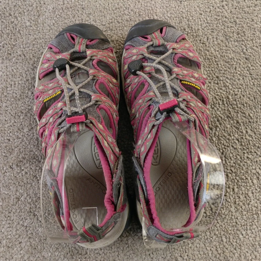Keen Whisper Womens 6.5 Sandals Purple Pink Bungee Cord Waterproof Shoes